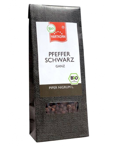 Organic spice pepper black whole refill bag