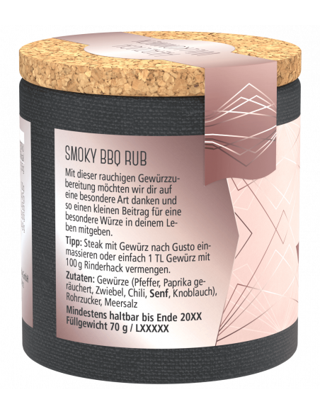 Text zur Verwendung des Produkts, z. B. in Gebäck oder Desserts. Rosa Hintergrund bleibt bestehen.