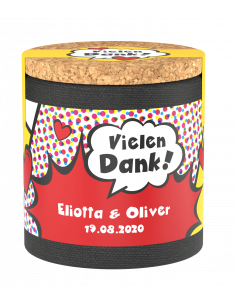 Wedding label pop art