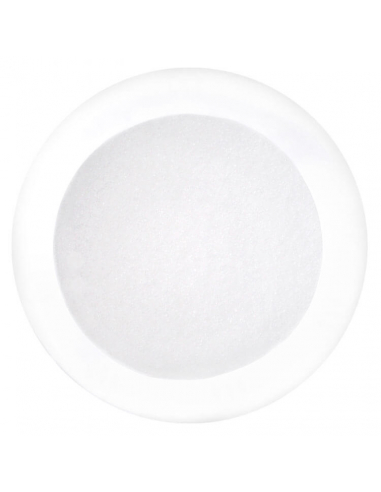 Weiße Schale mit sehr feinem weißen "Hirschhornsalz"; gleichmäßig verteilt.