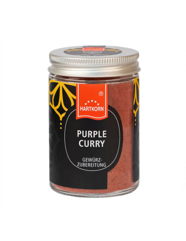 Purple curry gourmet spice in jar