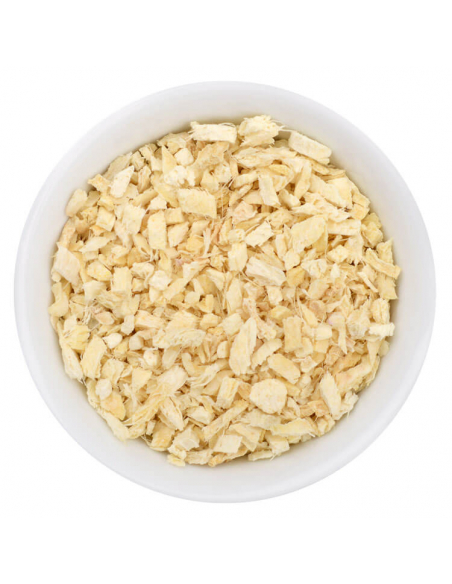 Representation of the ginger cut freeze-dried Representation of the ginger cut freeze-dried