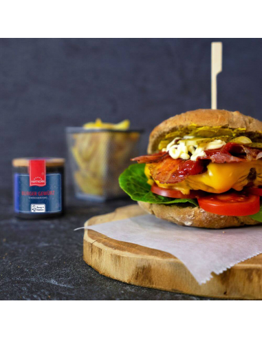 Gewürz in Anwendung - Cheeseburger mit Bacon