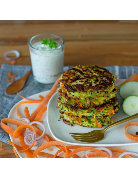 Spice in application - vegetable potato pancake