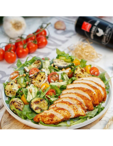Gewürz in Anwendung - Italienischer Salat mit Hähnchenbrustfilets