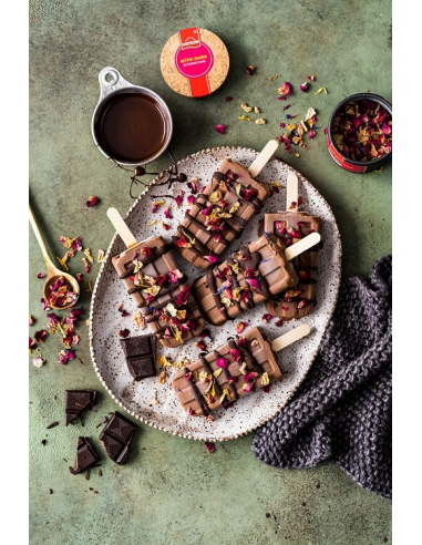 Spice in application - chocolate ice cream on a stick