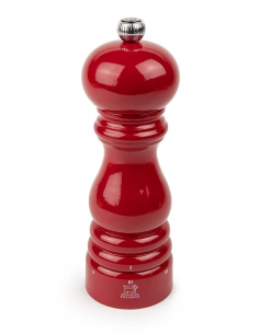 18 cm hohe, klassische Gewürzmühle in glänzendem Rot. Peugeot Pfeffermühle PARIS U´Select rot.
