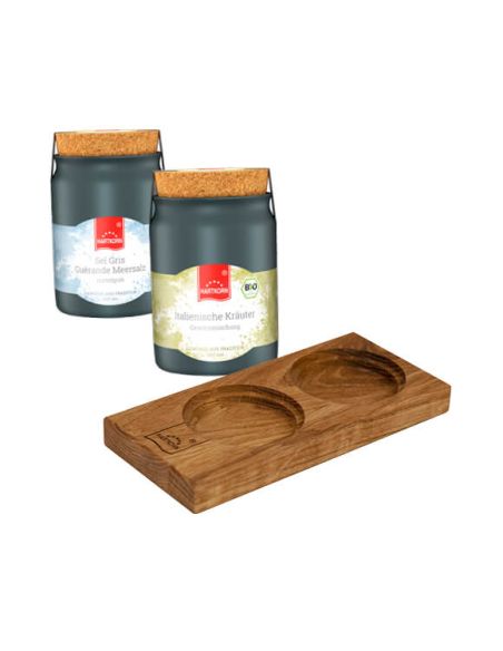 Chili and Italian herbs ceramic pot placemat