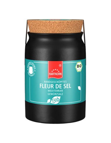 Fleur de Sel mediterran BIO Gewürz, Keramiktöpfchen