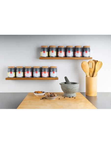 6 spice rack with wall holder