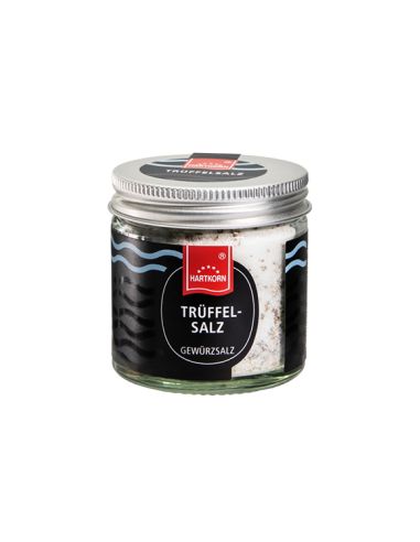 Truffle salt gourmet spice in glass