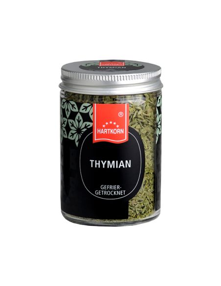 Thyme freeze dried gourmet spice in jar