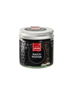 Smoked pepper gourmet spice in a glass