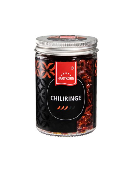 Chili rings gourmet spice in a glass