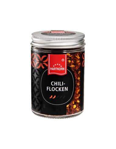 Chili flakes gourmet spice in a glass