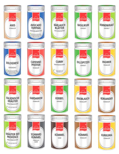 Basics Spice Shaker Spice Box (40-piece) buy online | Hartkorn Spices 🛒