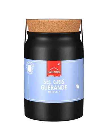 Sel Gris Guérande sea salt in ceramic pot buy online | Hartkorn spices 🛒