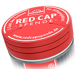 red cap spendenaktion dose