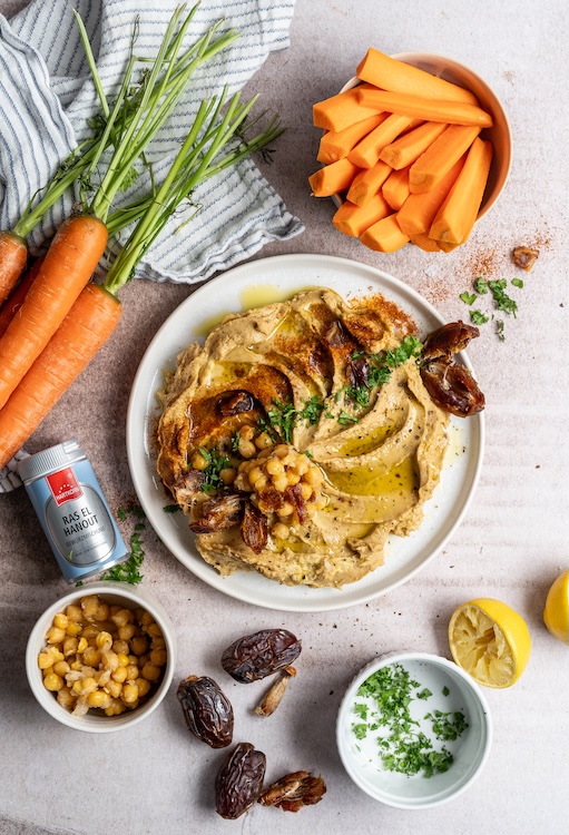 Ras el Hanout Hummus – Rezept mit Hartkorn Gewürzen