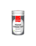 Pfeffer schwarz-weiss, geschrotet, Gewürzstreuer
