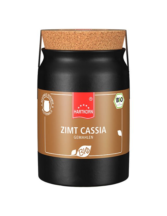 Bio Zimt Cassia gemahlen Gewürz, Keramiktöpfchen
