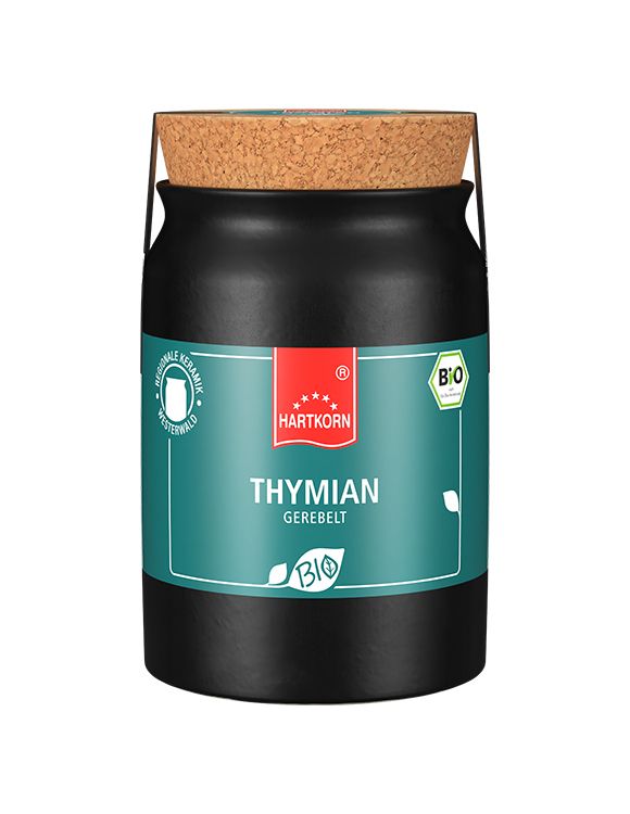 Bio Thymian gerebelt Gewürz, Keramiktöpfchen