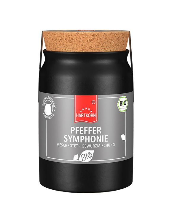 Bio Pfeffersymphonie geschrotet Gewürz, Keramiktöpfchen