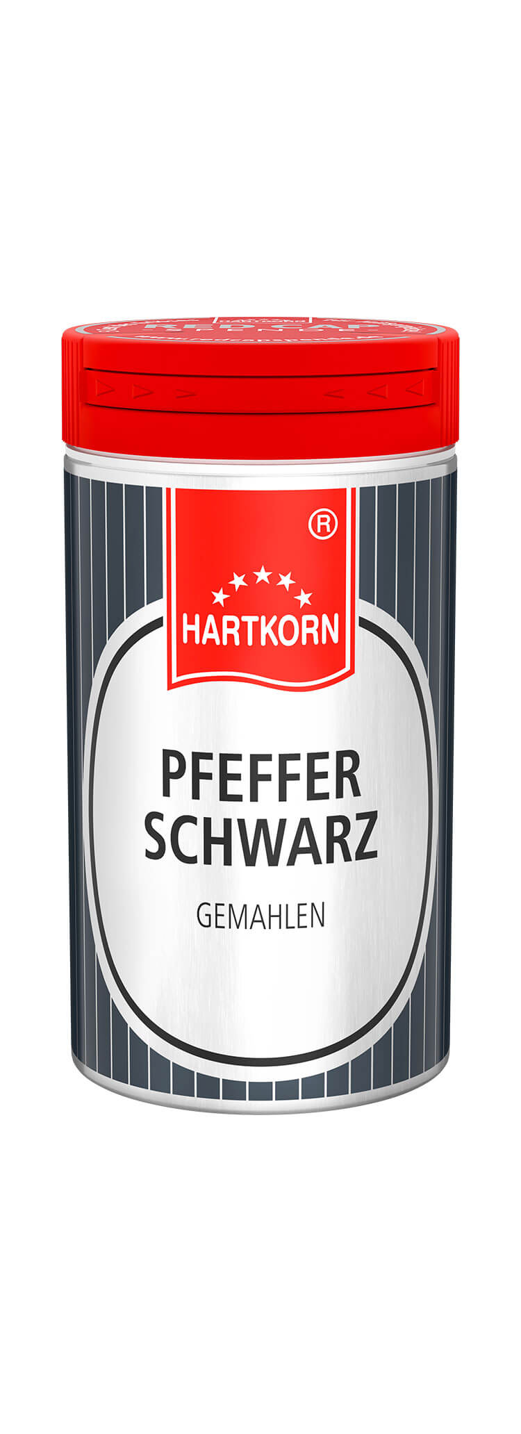 Hartkorn Pfeffer schwarz gemahlen red cap