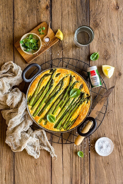 Frittata mit grünem Spargel