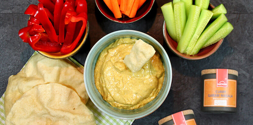 Mango-Frischkäse-Dip mit Curry Garam Masala