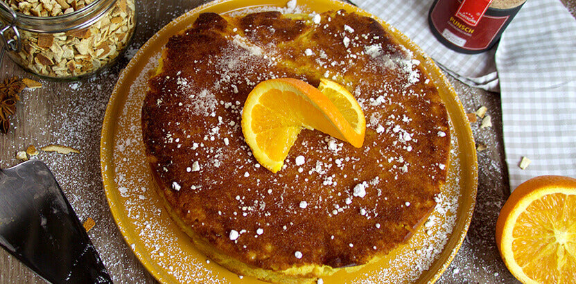 Orangen-Mandel-Kuchen mit Punsch-Gewürz