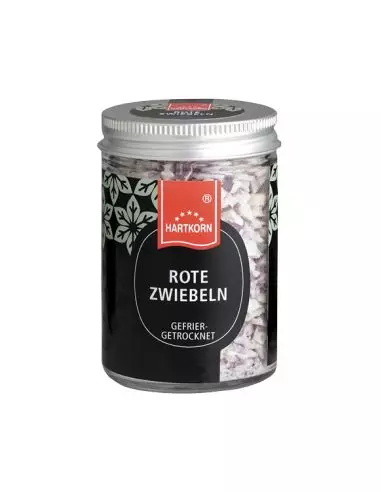 Red onions freeze dried gourmet spice in jar